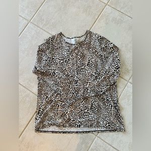 Chicos Size 3 Leopard Print T-shirt